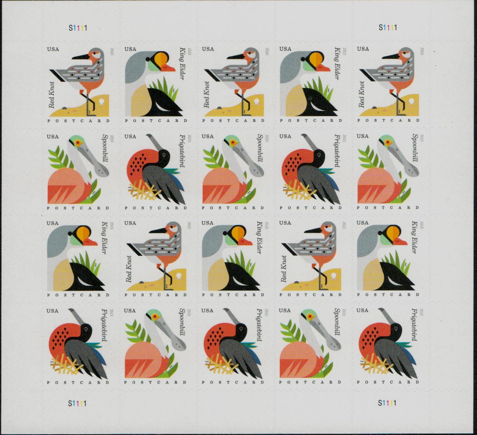 499194 2015 35c Coastal Birds Mystic Stamp Company