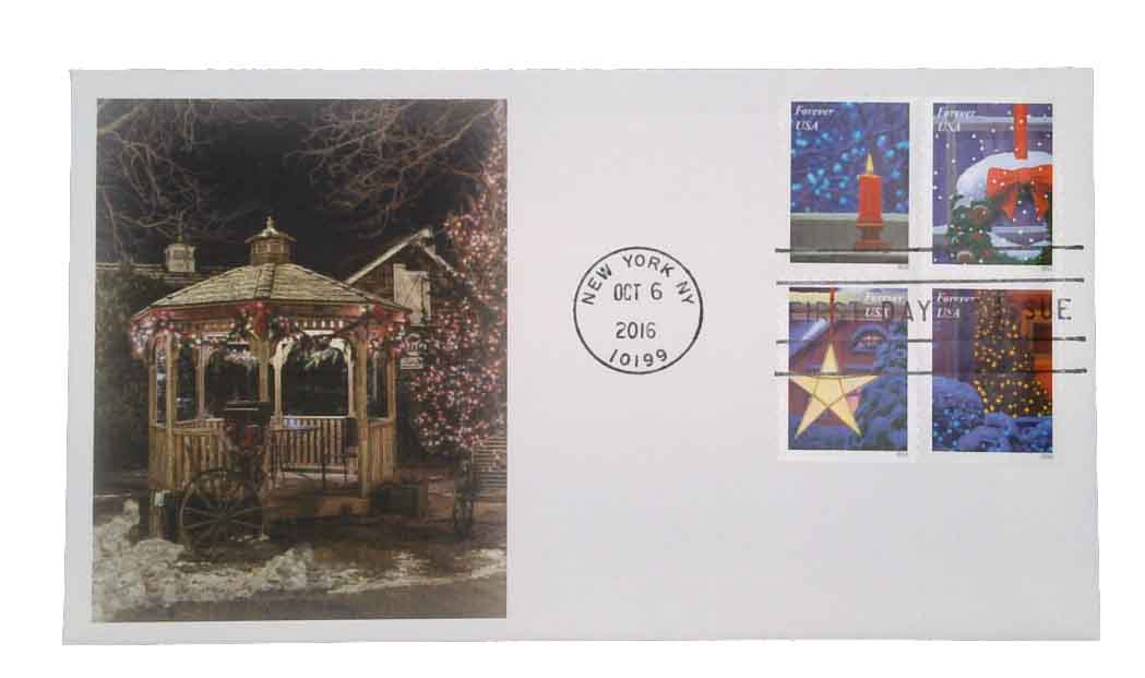 5145-48 - 2016 First-Class Forever Stamp - Contemporary Christmas: Holiday  Windows - Mystic Stamp Company