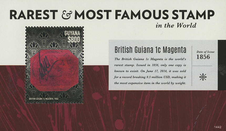 M11431 2014 800 British Guiana 1c Magenta Mystic Stamp Company