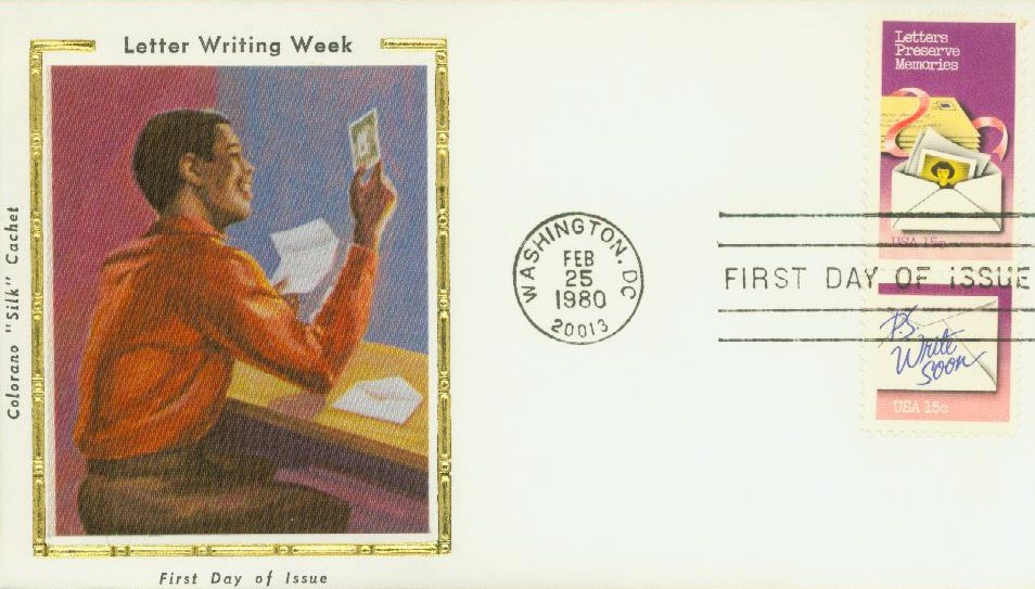 1805-06 - 1980 15c Letter Writing: Letter's Preserve Memories - Mystic Stamp  Company