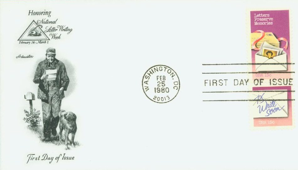 1809 - 1980 15c Letter Writing: Letters Shape Opinions - Mystic Stamp  Company