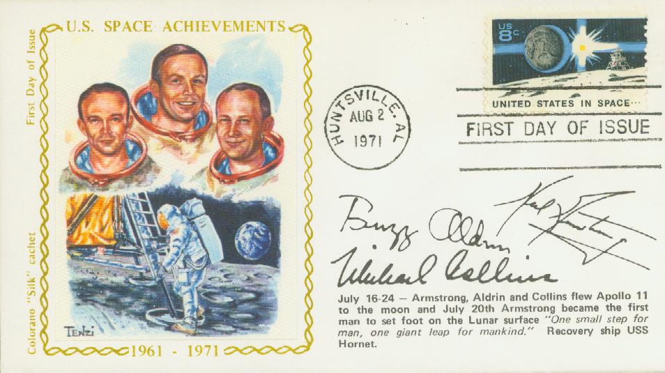 Vintage First Day of Issue August 2, 1971 $.08 cent Stamps w/ Cachet.  APOLLO 15