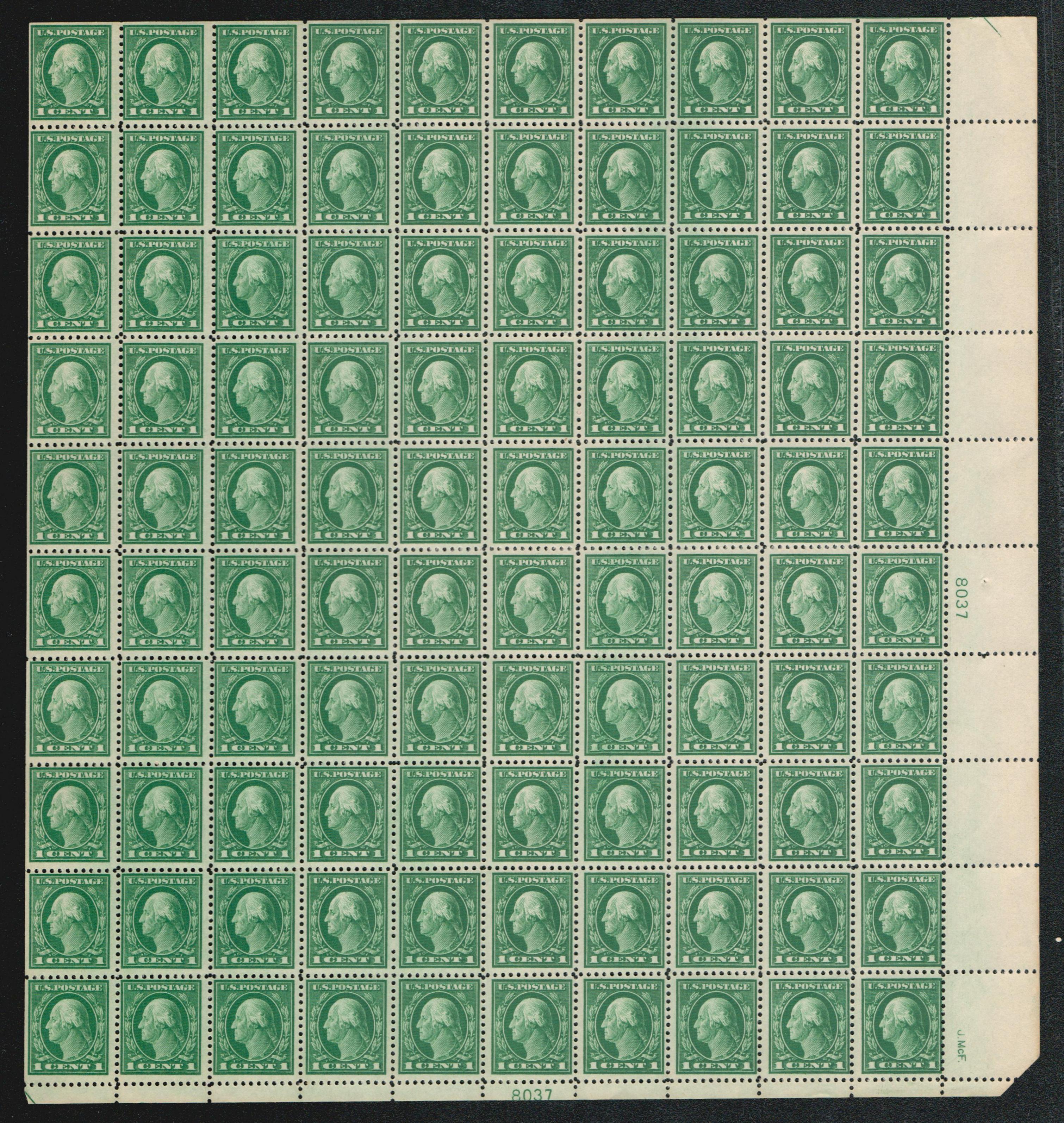 498-518 - Complete Set, 1917-19 Washington Franklin Issue