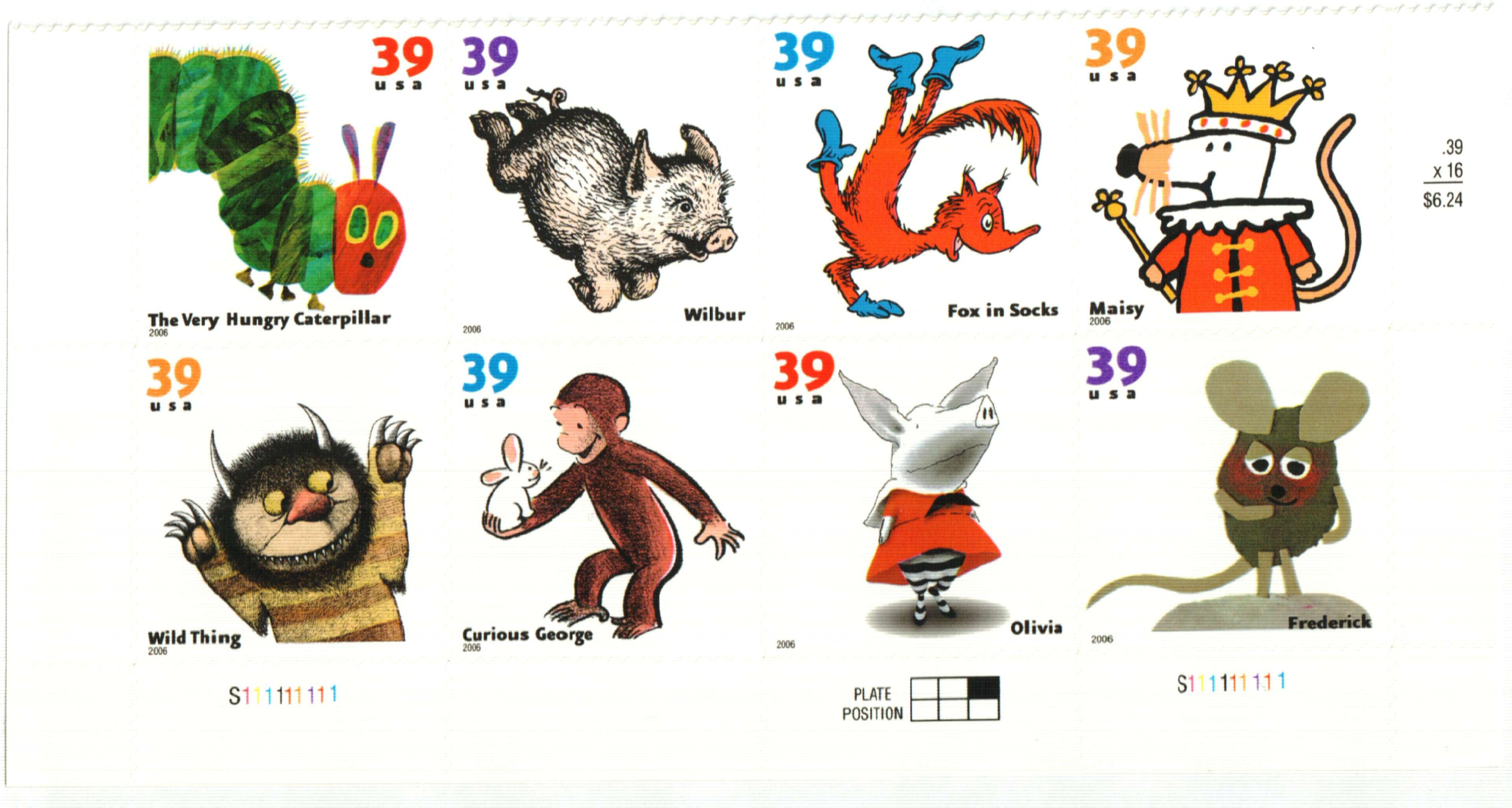 3987-94 - 2006 39c Children's Book Animals - Mystic Stamp Company