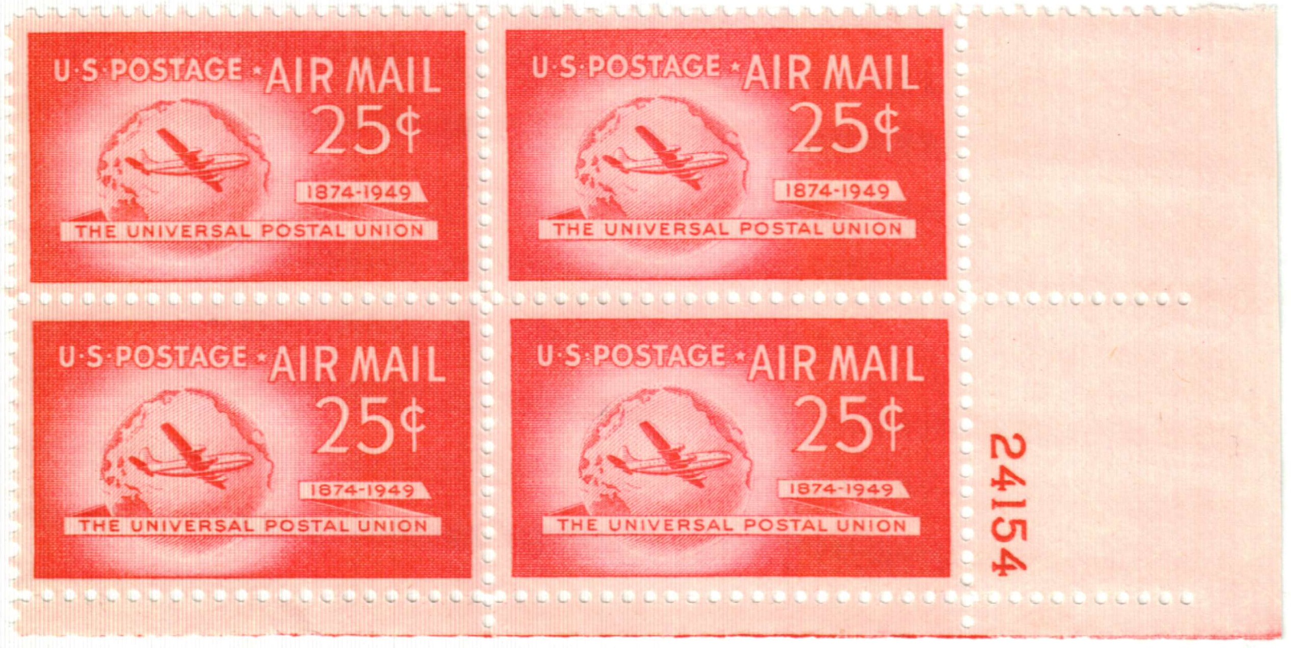 USA - 1947-57 AIR Mail Stamps Scott#C34,C35,C44 & C49 - BLK of 4 - 4v MNH |  United States, Air Mail Stamp