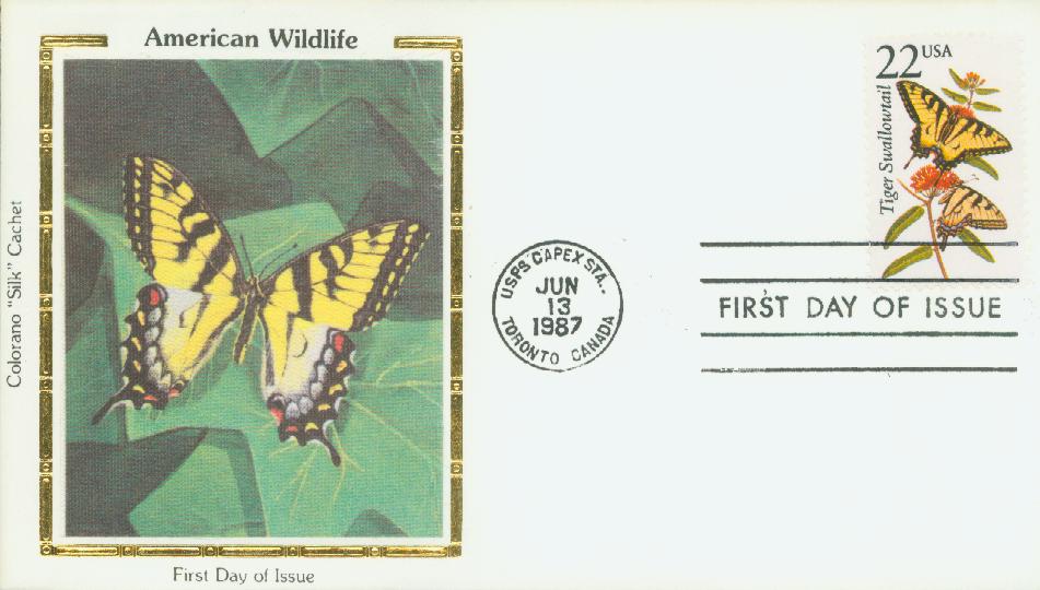 10 Vintage Butterfly Stamps Unused Tiger Swallowtail Butterflies