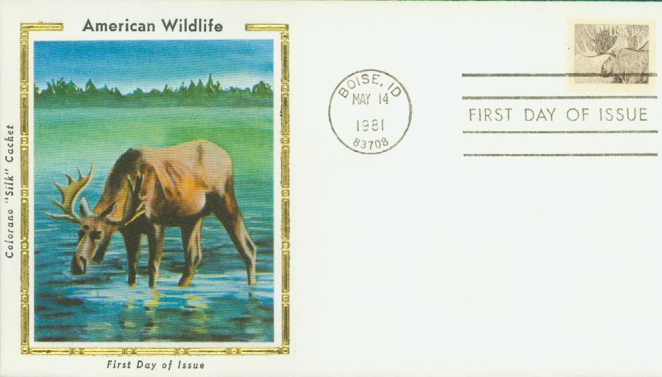 1887 - 1981 18c Wildlife of America: Moose - Mystic Stamp Company