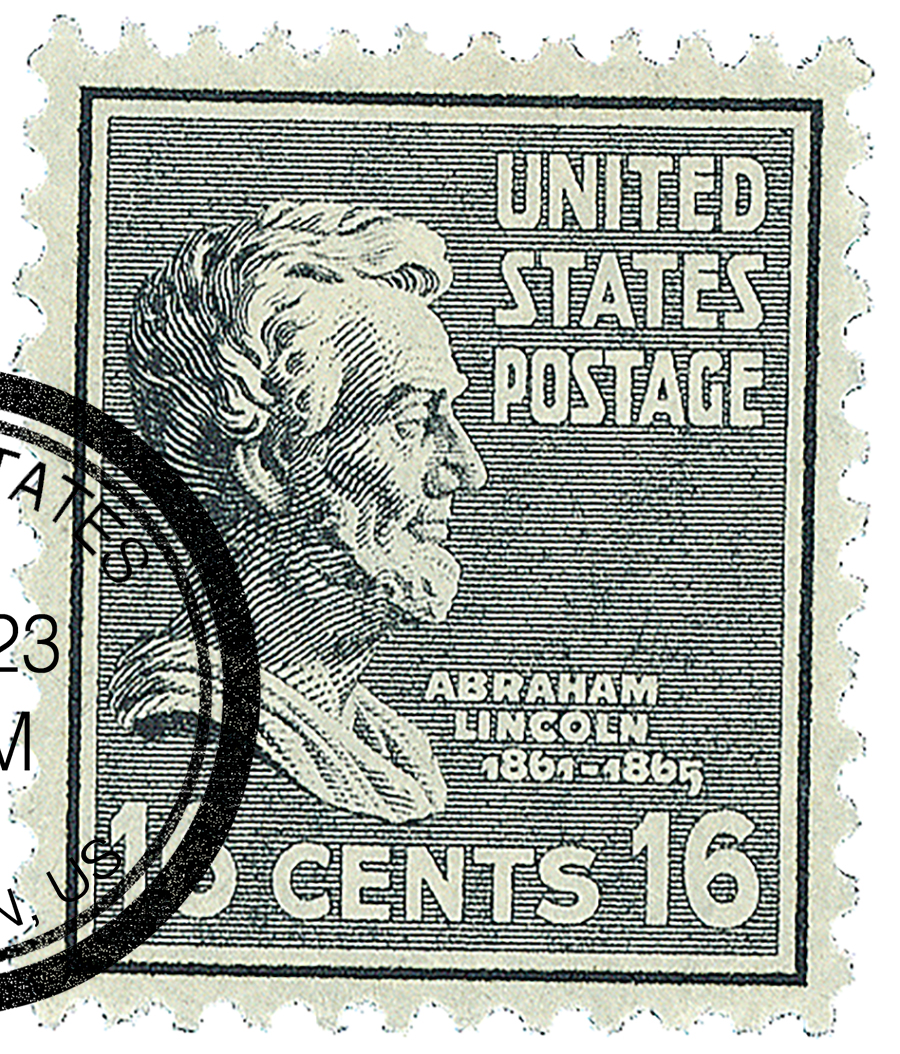 822 - 1938 17c Andrew Johnson, rose red - Mystic Stamp Company