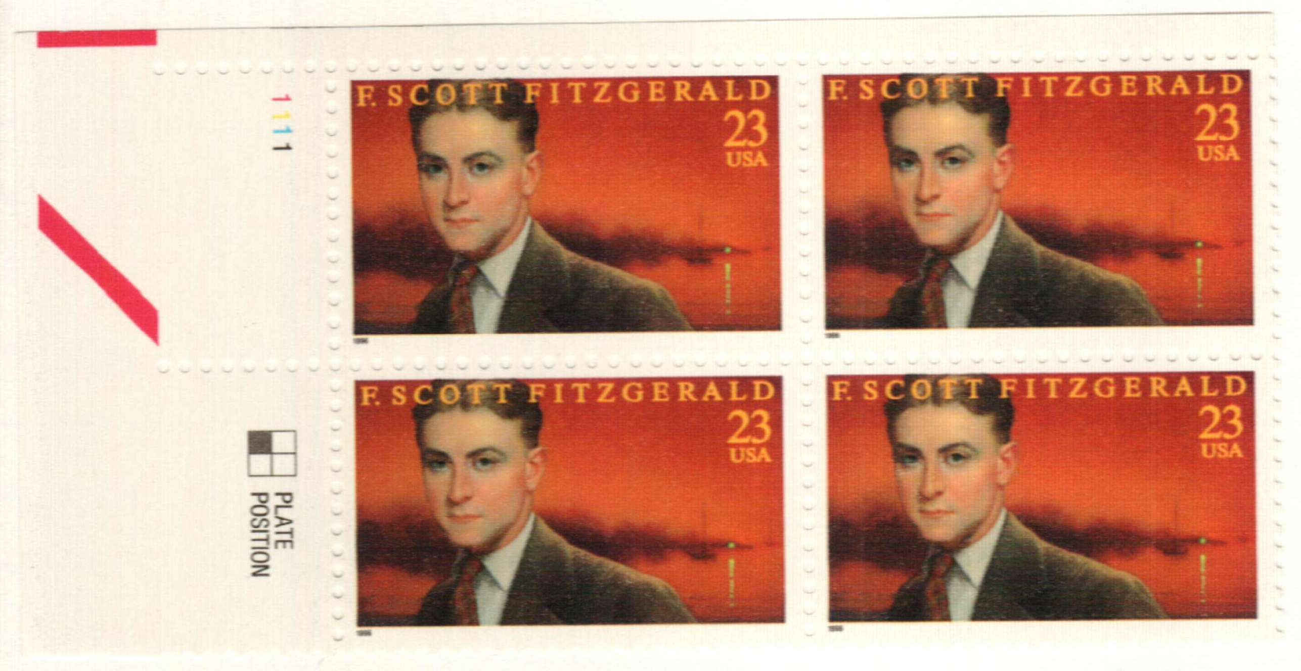 3104 - 1996 23c Literary Arts: F. Scott Fitzgerald - Mystic Stamp