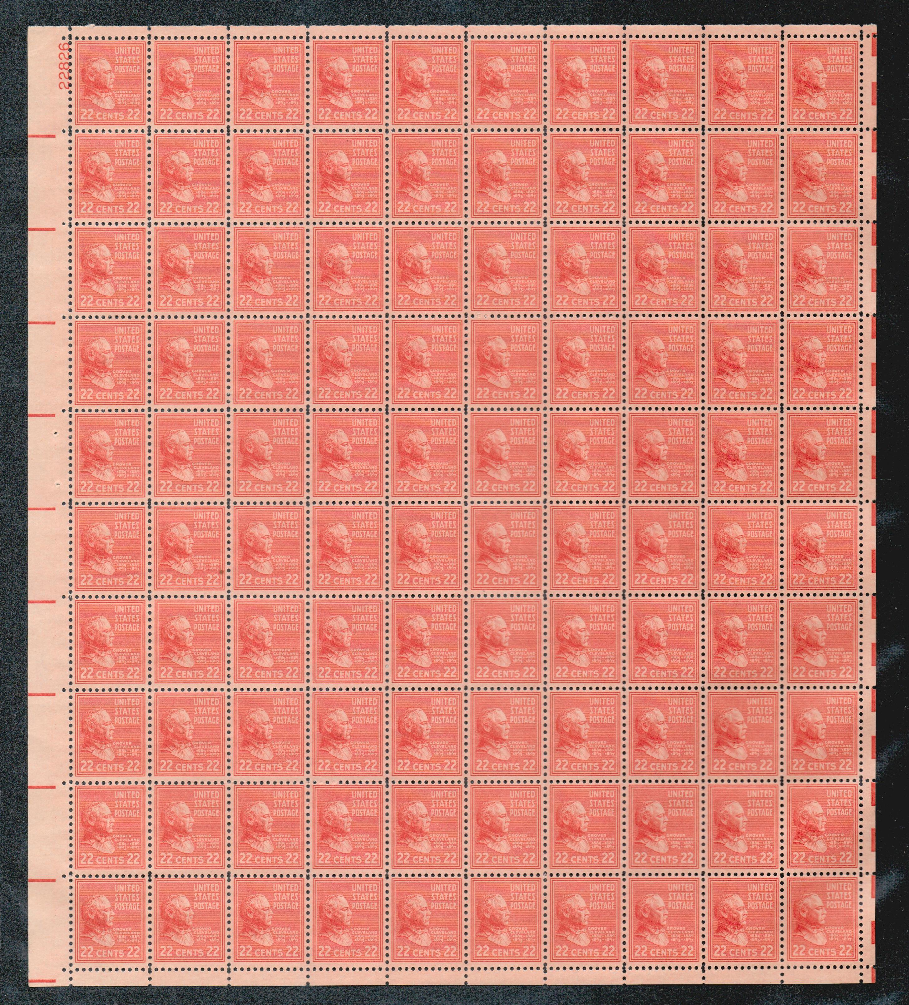 822 - 1938 17c Andrew Johnson, rose red - Mystic Stamp Company