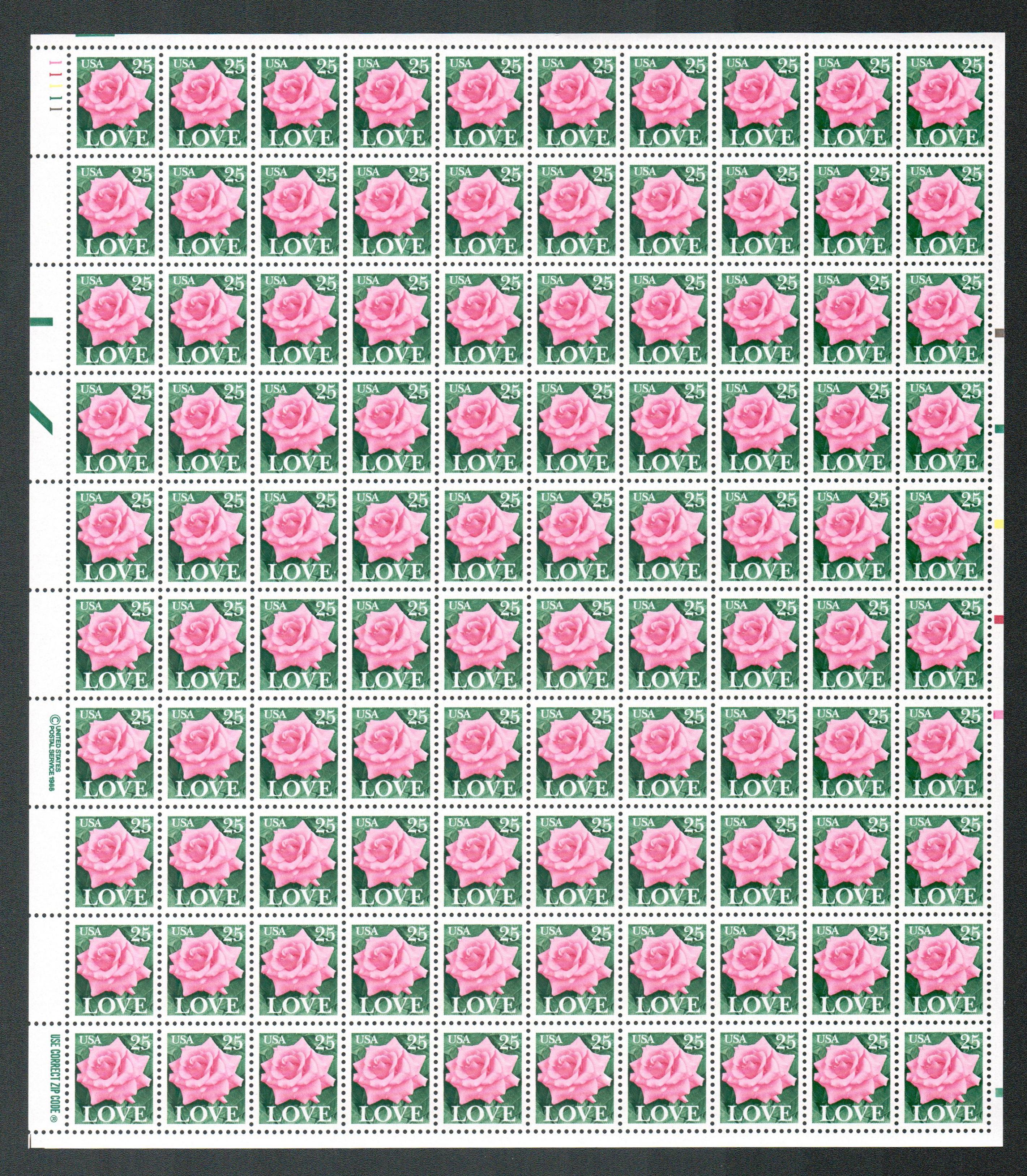 10 Vintage Rose Postage Stamps // 45¢ Pink and Yellow Roses // Garden  Flowers LOVE Stamps For Mailing Wedding Invitations and Valentines