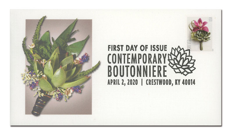 Contemporary Boutonniere Forever Stamps Sheet of 20 - Wedding Stamp (Pack  of 5 Sheets, 100 Stamps)