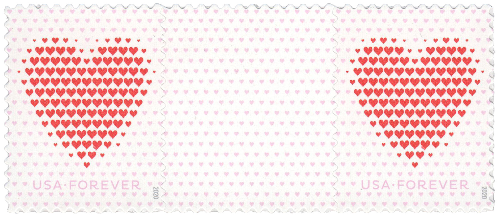 Forever Stamps Made of Hearts 2020 Stamps Coil of 100 PCS/Roll - Tana  Elegant