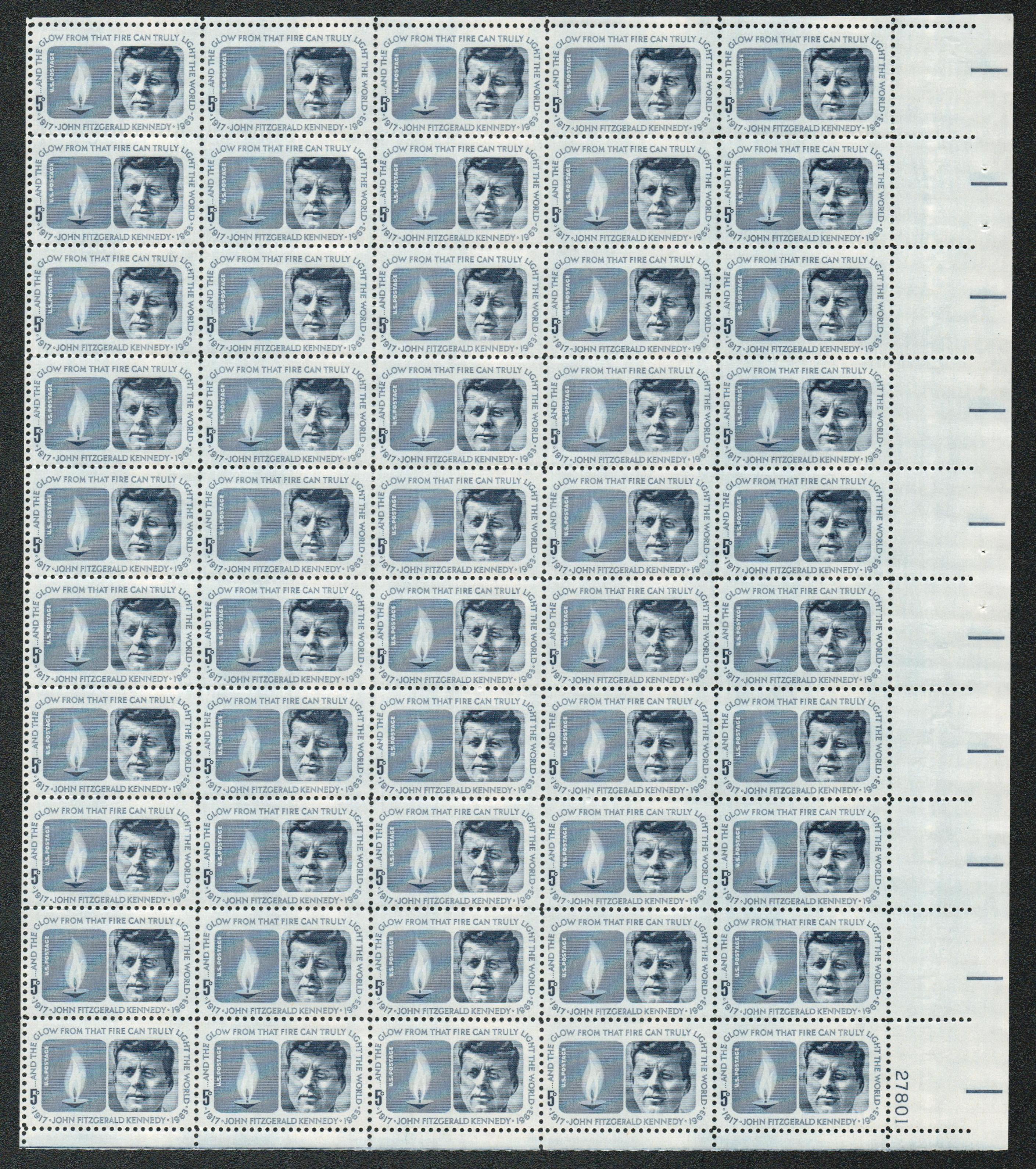 5¢ John F. Kennedy - Pack of 25 unused stamps from 1964