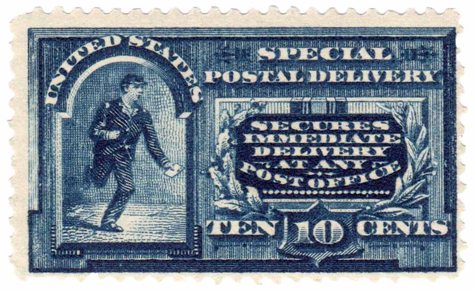 E5 - 1895 10c Special Delivery - Messenger Running - Mystic Stamp 