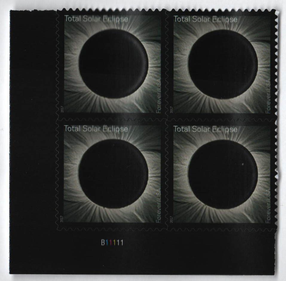 Total Eclipse of The Sun Forever Stamps — Great American Eclipse