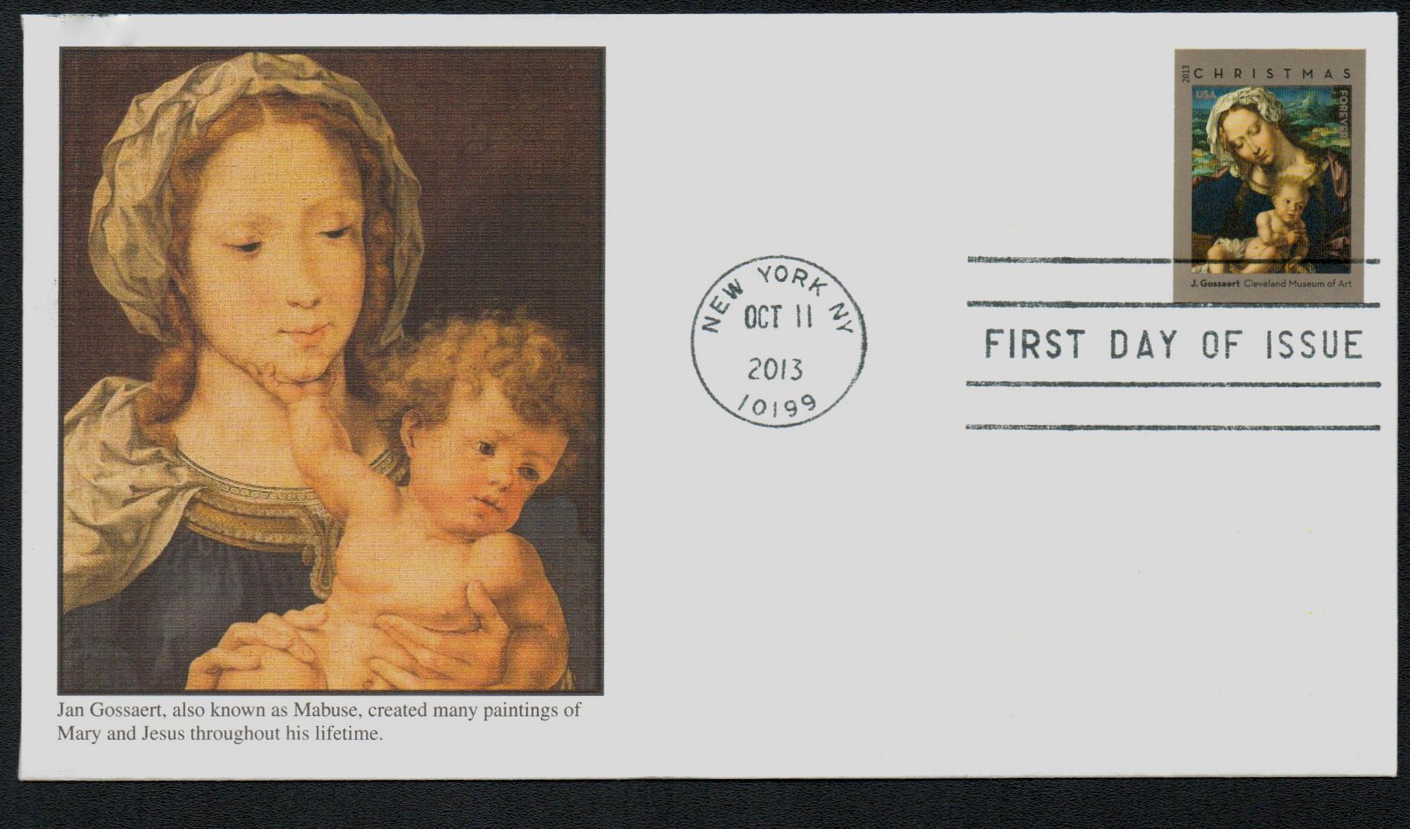 USPS adds 'Virgin and Child' painting to new Forever Stamp before Christmas