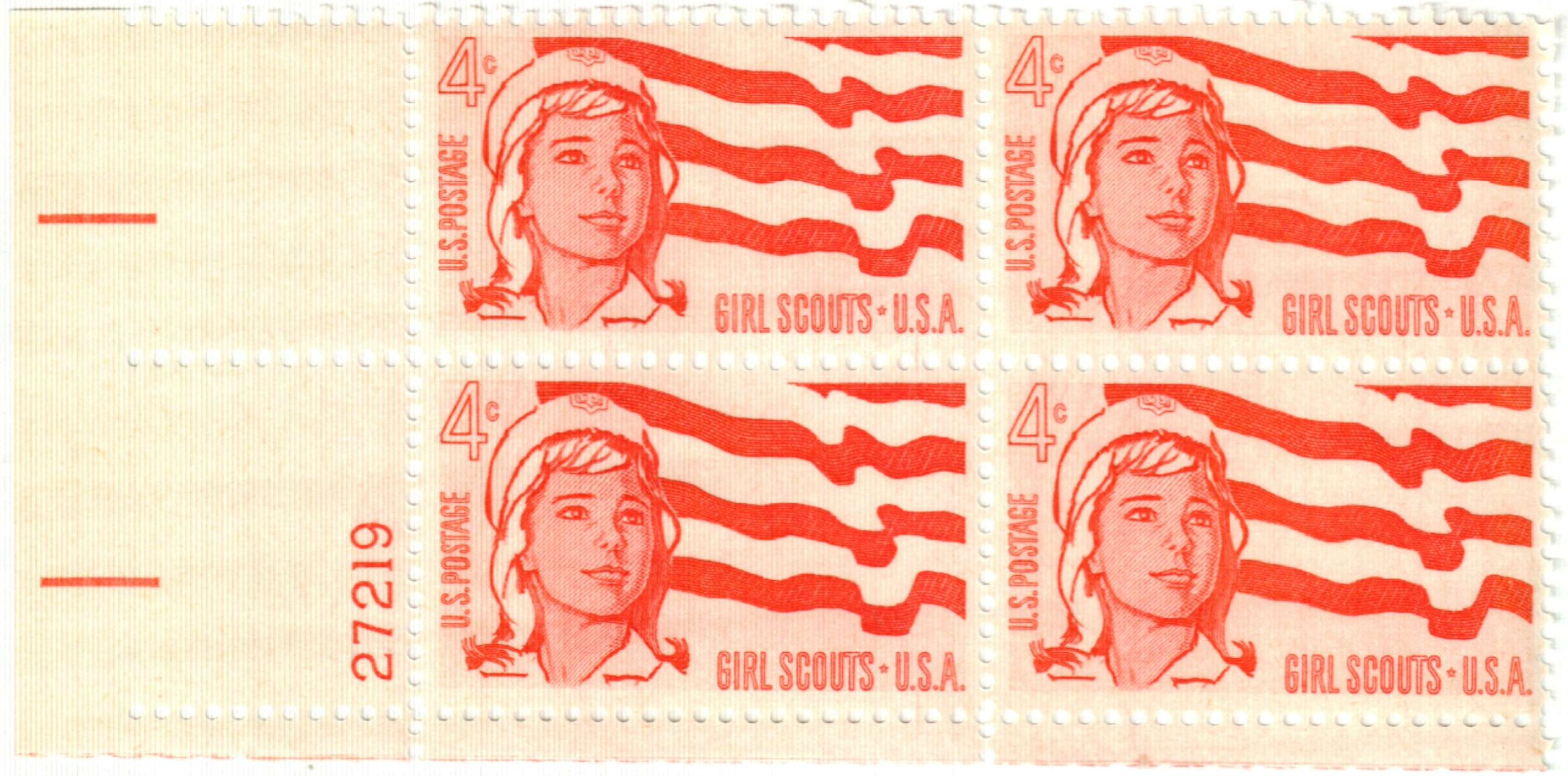 Girl Scouts 4c Unused Vintage 1962 Postage Stamps for Mailing