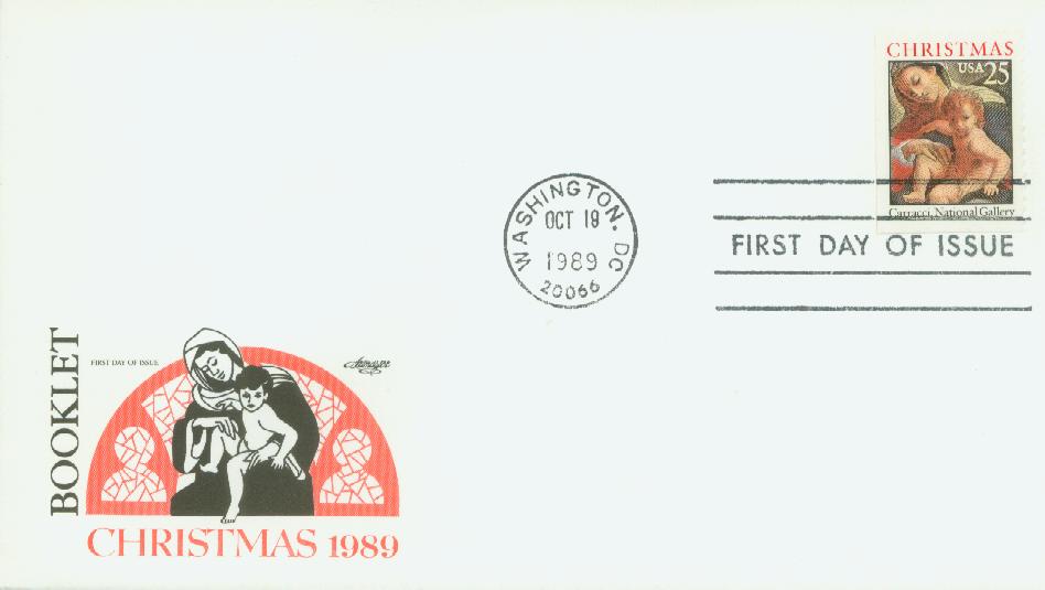 2427 - 1989 25c Traditional Christmas: Madonna and Child - Mystic Stamp  Company