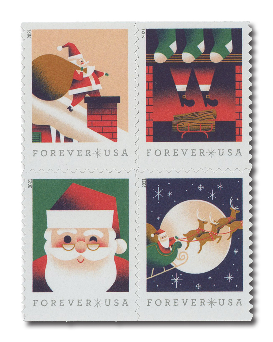 Santa Forever Stamps- Book of 20 stamps