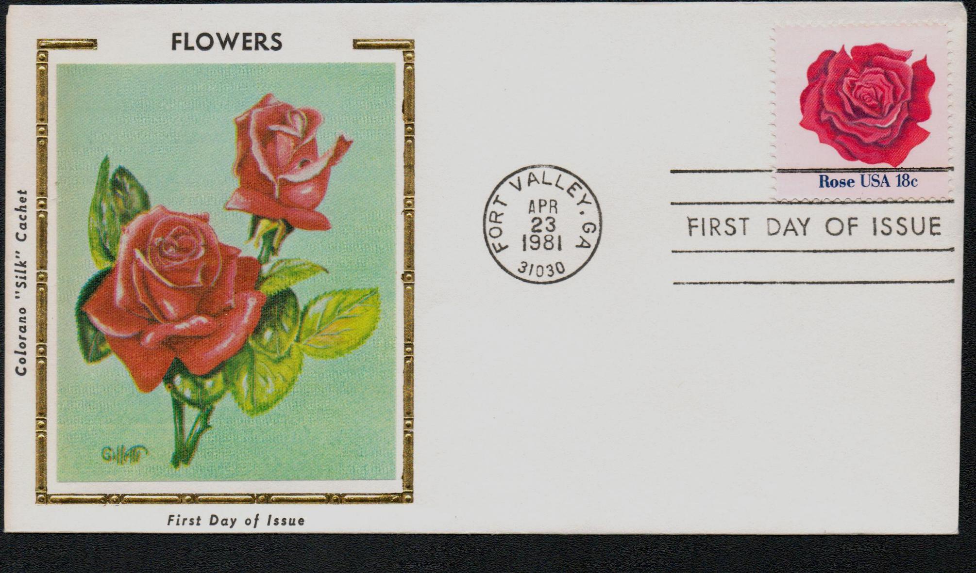 1981 Flowers Rose, Camellia, Dahlia, Lily Block of 4 18c Postage Stamp –  Vegas Stamps & Hobbies