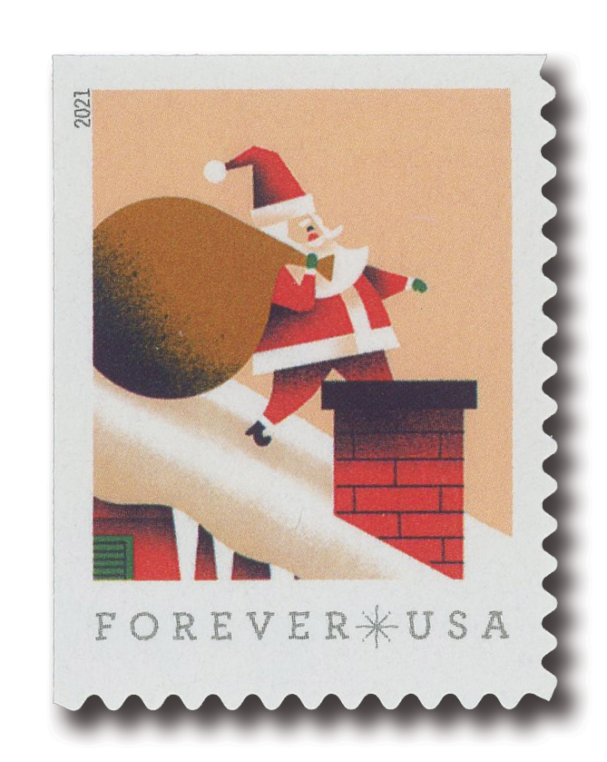 2021 A Visit From St. Nick Postage Stamps Unused 1 Book of 20 Forever Stamps