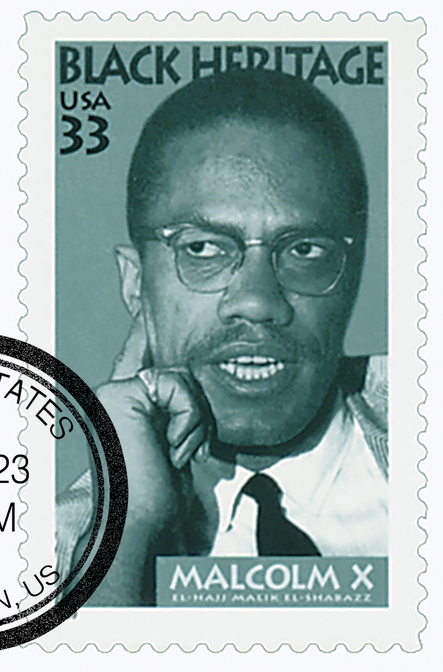 3273 1999 33c Black Heritage Malcolm X Mystic Stamp Company