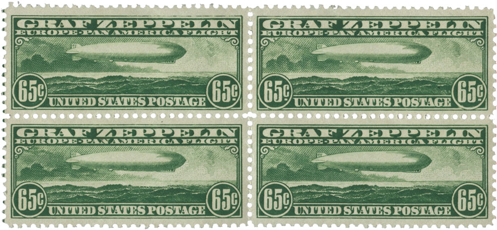 C13 - 1930 65c Graf Zeppelin green - Mystic Stamp Company