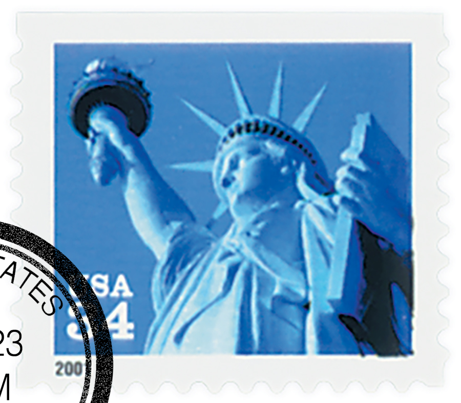 3485 - 2001 34c Statue of Liberty, bklt single - Mystic Stamp Company