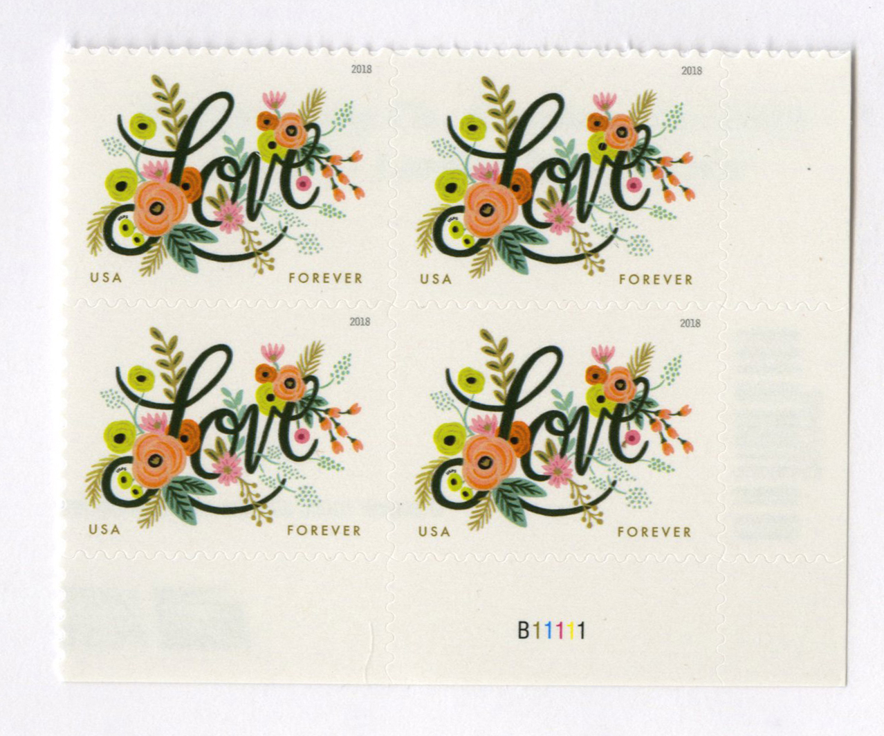 2018 US Wedding Love Flourishes Forever Postage Stamps - uspsstoreonline