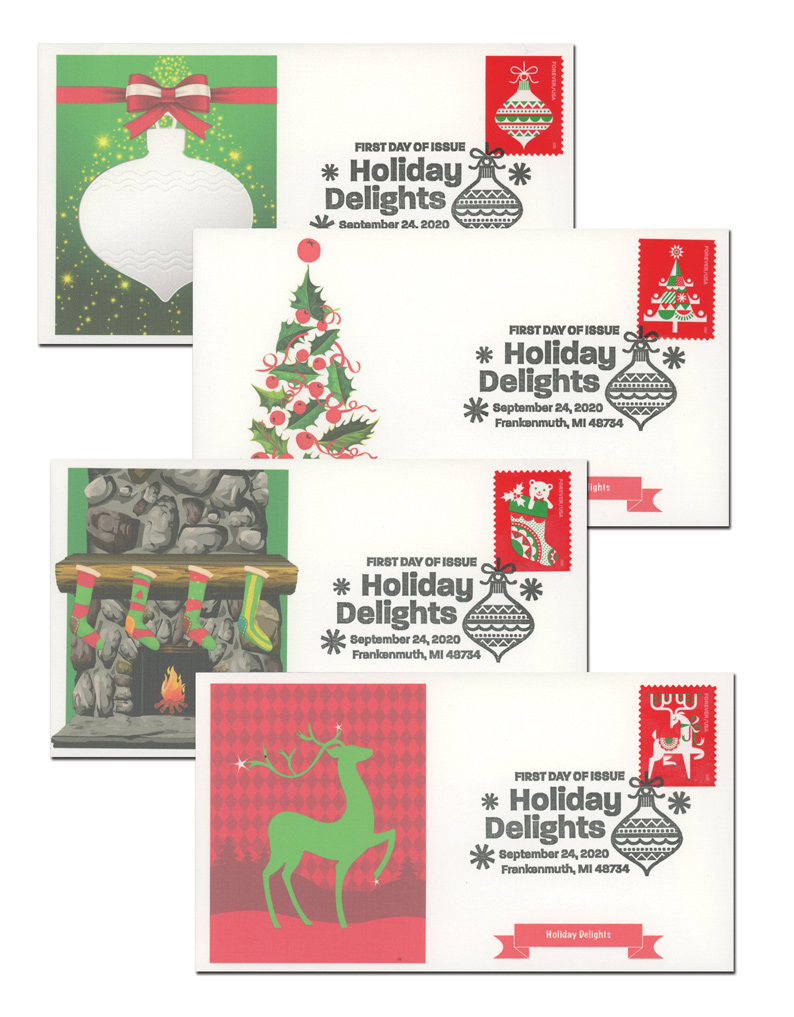 USPS Forever First Class Holiday Delights Postage Stamps, Book of 20 Stamps  - Sam's Club