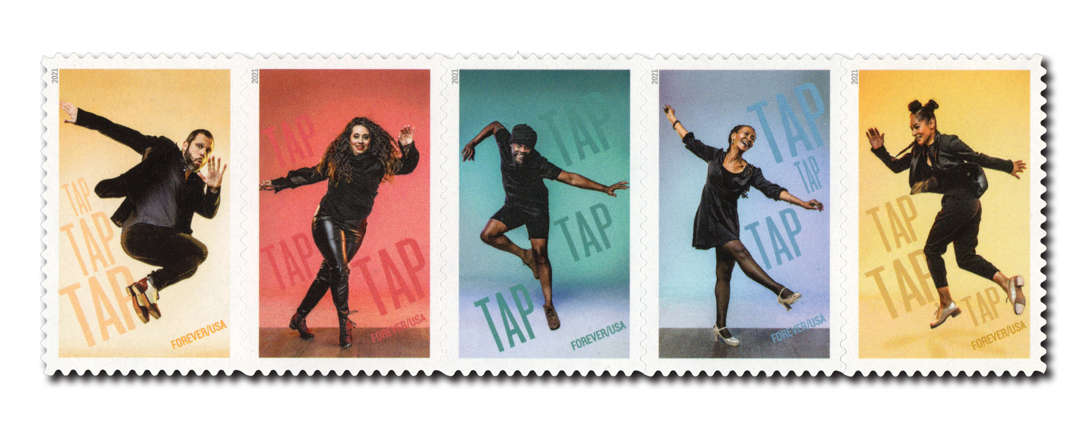 5609-13 - 2021 First-Class Forever Stamps - Tap Dance - Mystic Stamp Company