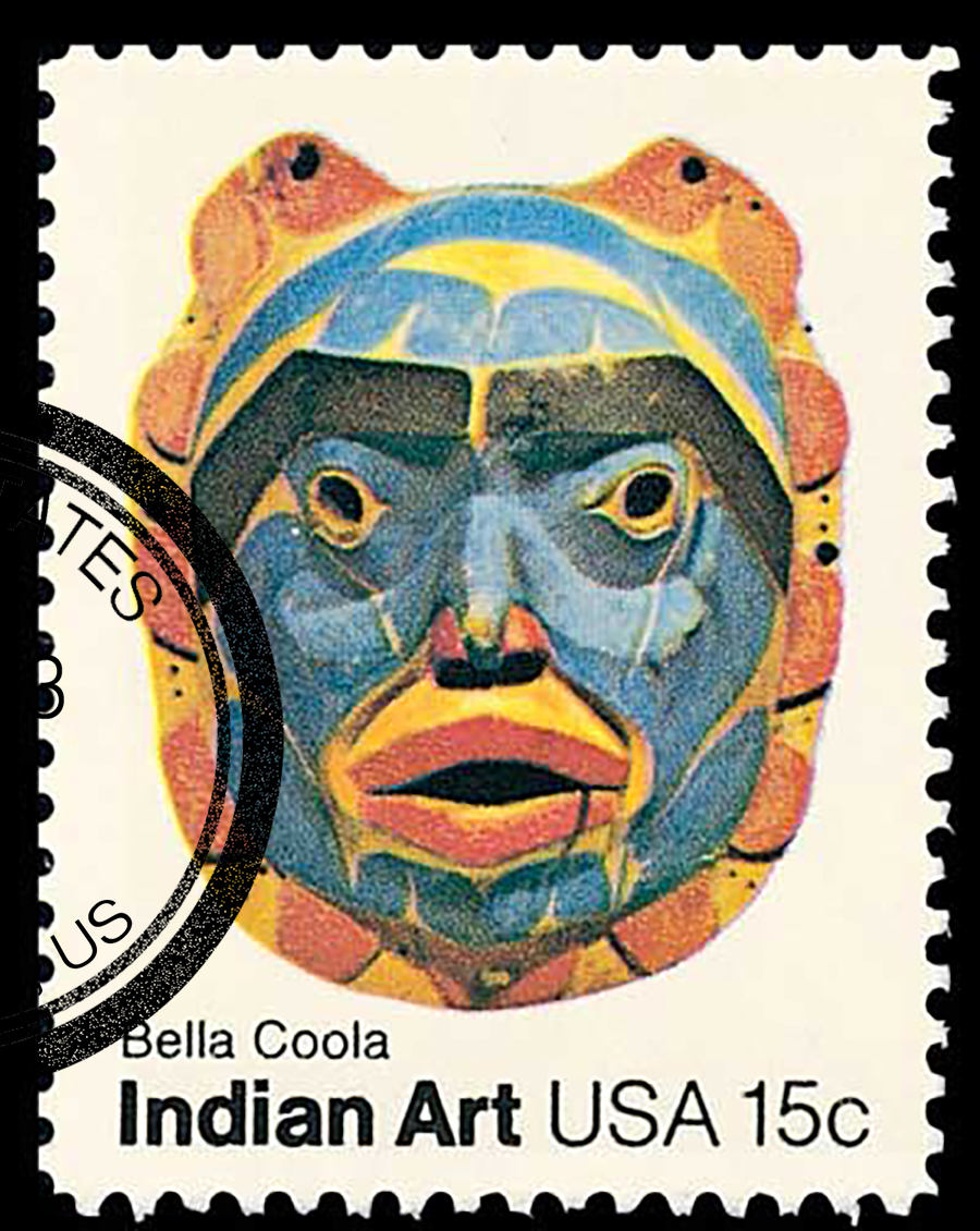 1837 1980 15c Pacific Northwest Indian Masks Bella Coola Mystic