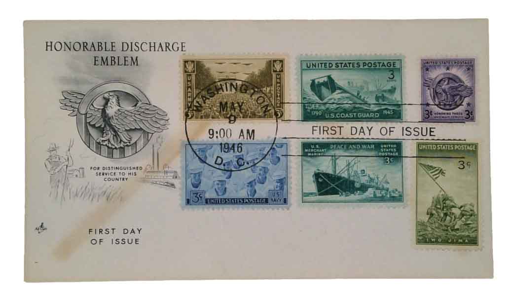 940 - 1946 3c US Armed Forces: Veterans of World War II - Mystic Stamp ...