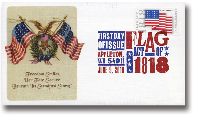 USPS US Flag (2018) First-Class Forever Stamps - Booklet of 20 for sale  online