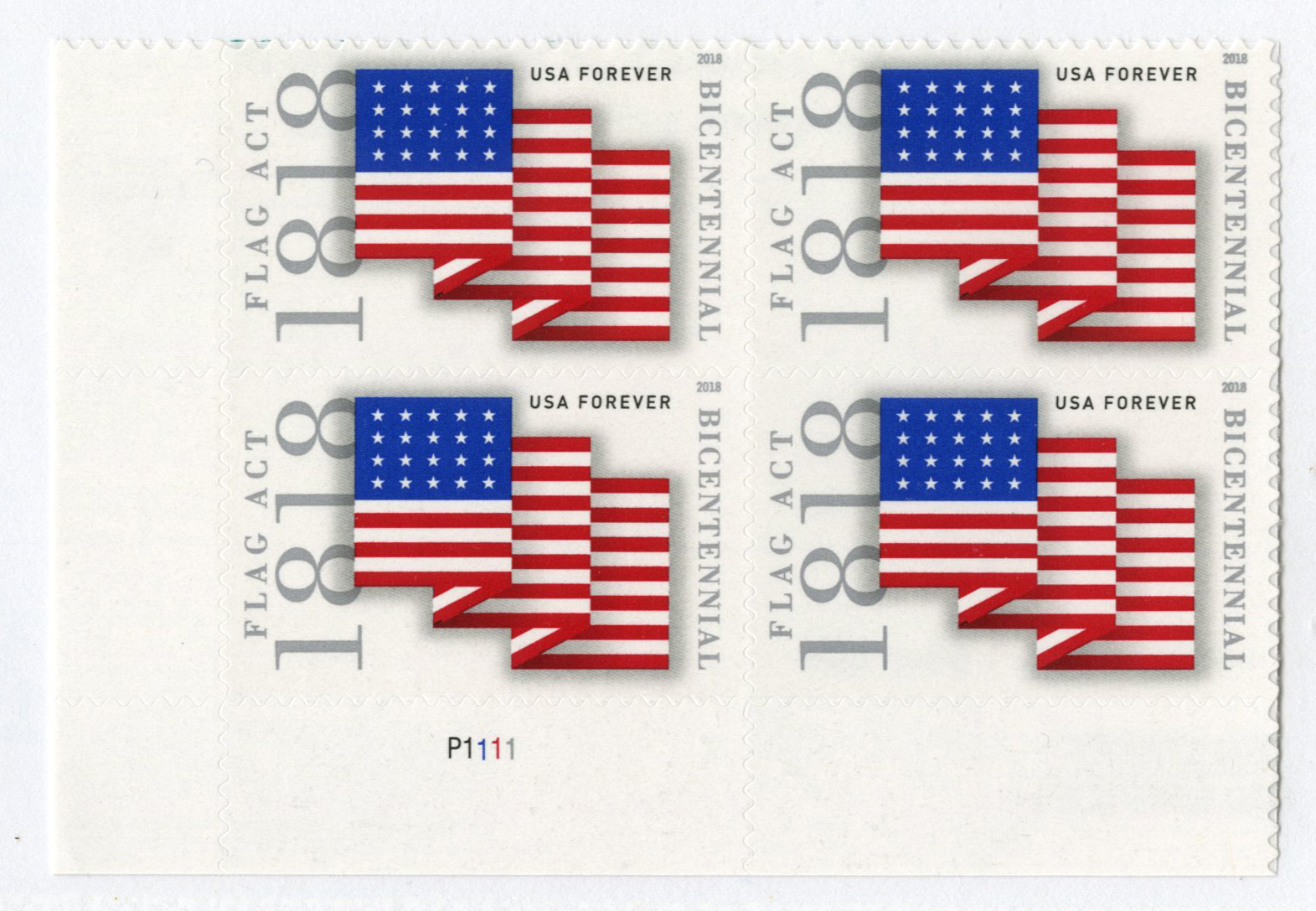 5284 - 2018 First-Class Forever Stamp - Flag Act of 1818 - Mystic Stamp  Company