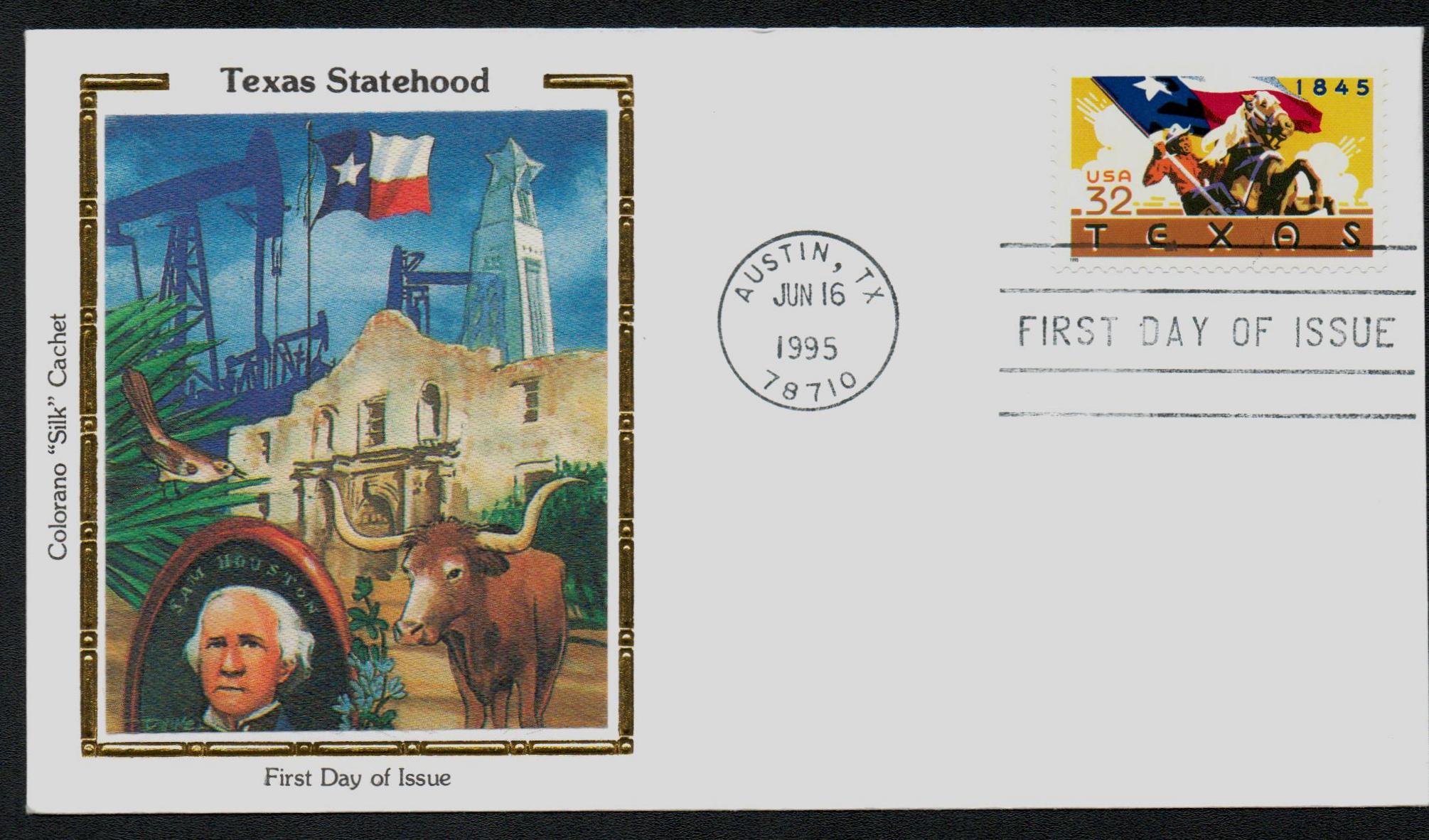 TEN 32c Texas Statehood Stamps .. Unused US Postage Stamps .. Lone