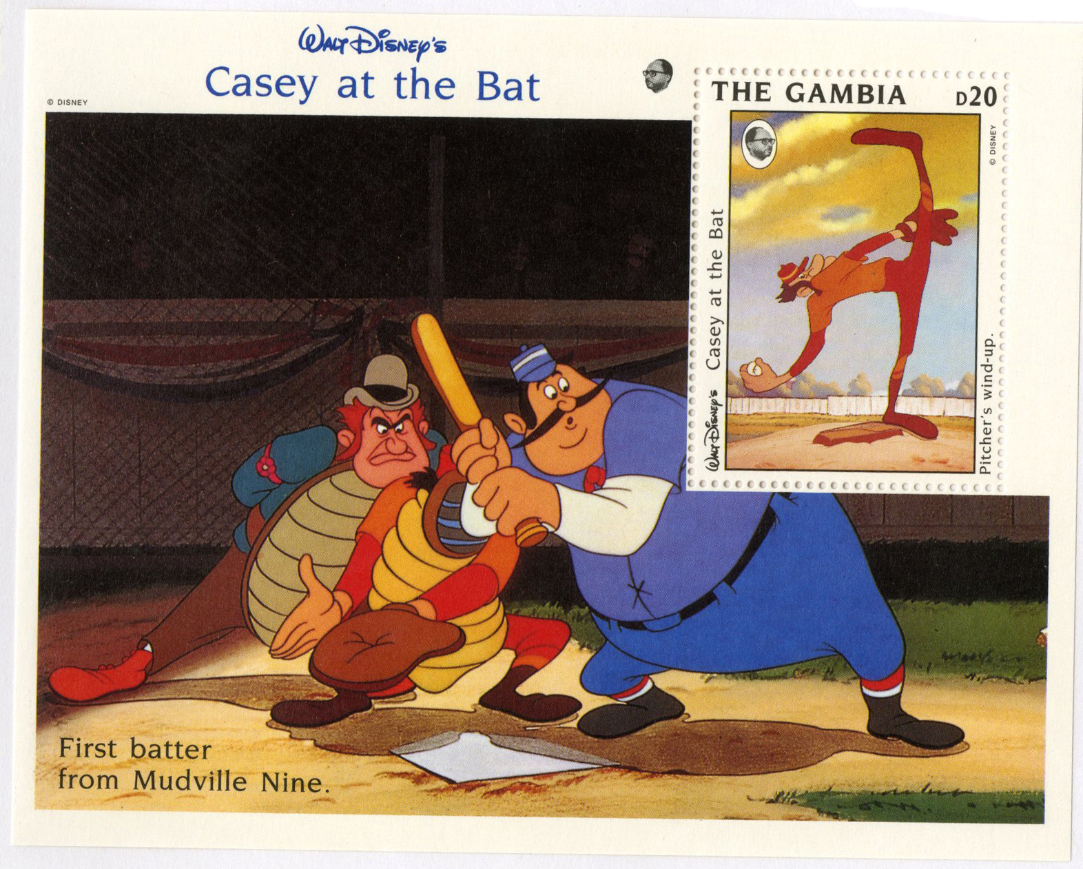 MDS282B - 1993 Disney Celebrates Animated Film - Casey At the Bat, Mint ...
