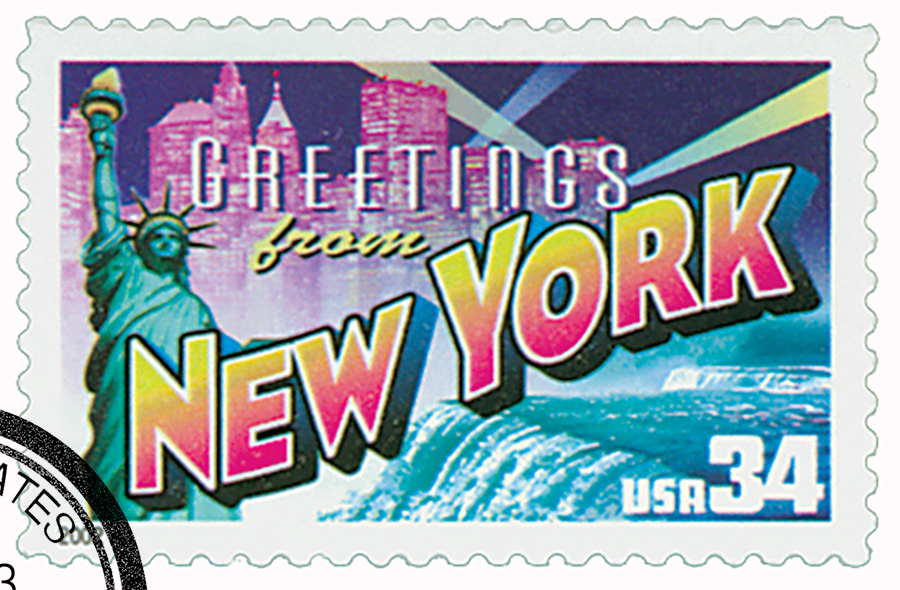 3592 - 2002 34c Greetings From America: New York - Mystic Stamp