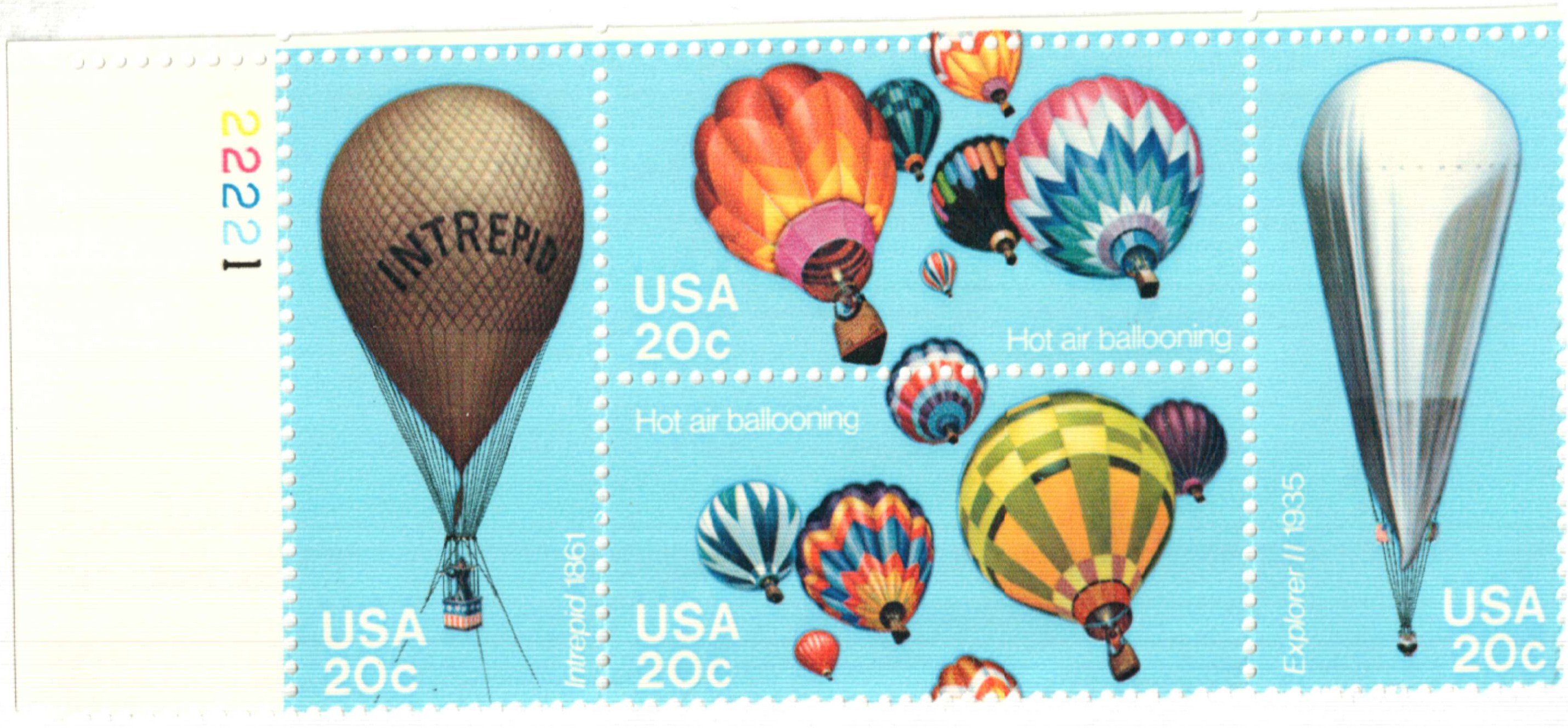 DTTBlue Flower hot air balloon letter mountain Clear stamps and