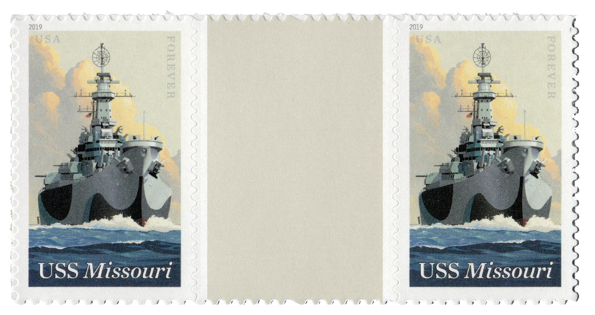 5361 - 2019 First-Class Forever Stamp - Star Ribbon - Mystic Stamp Company