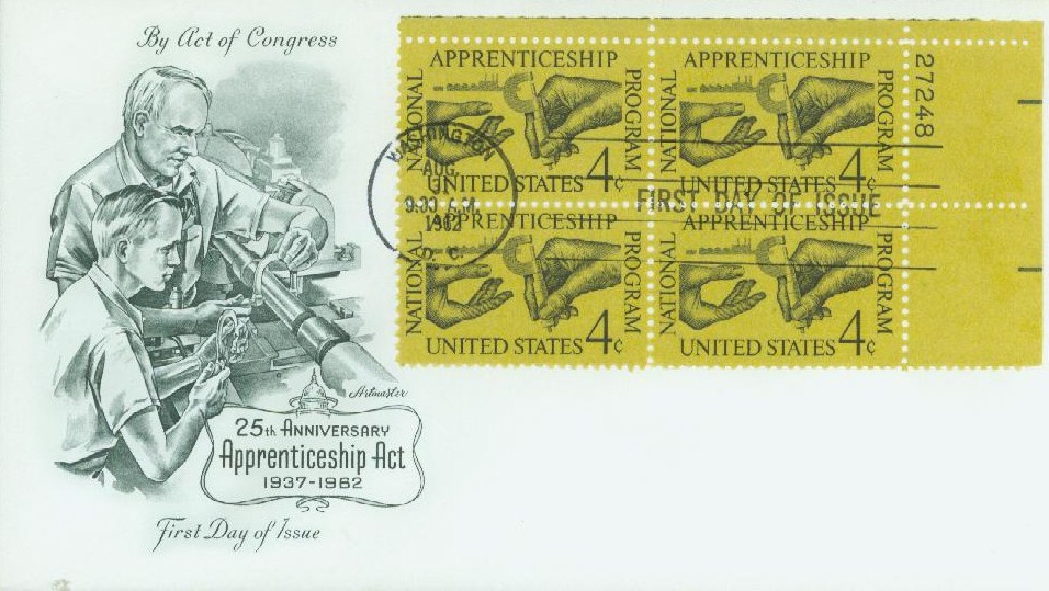 NATIONAL APPRENTICESHIP PROGRAM 4 CENT STAMP visual data 4