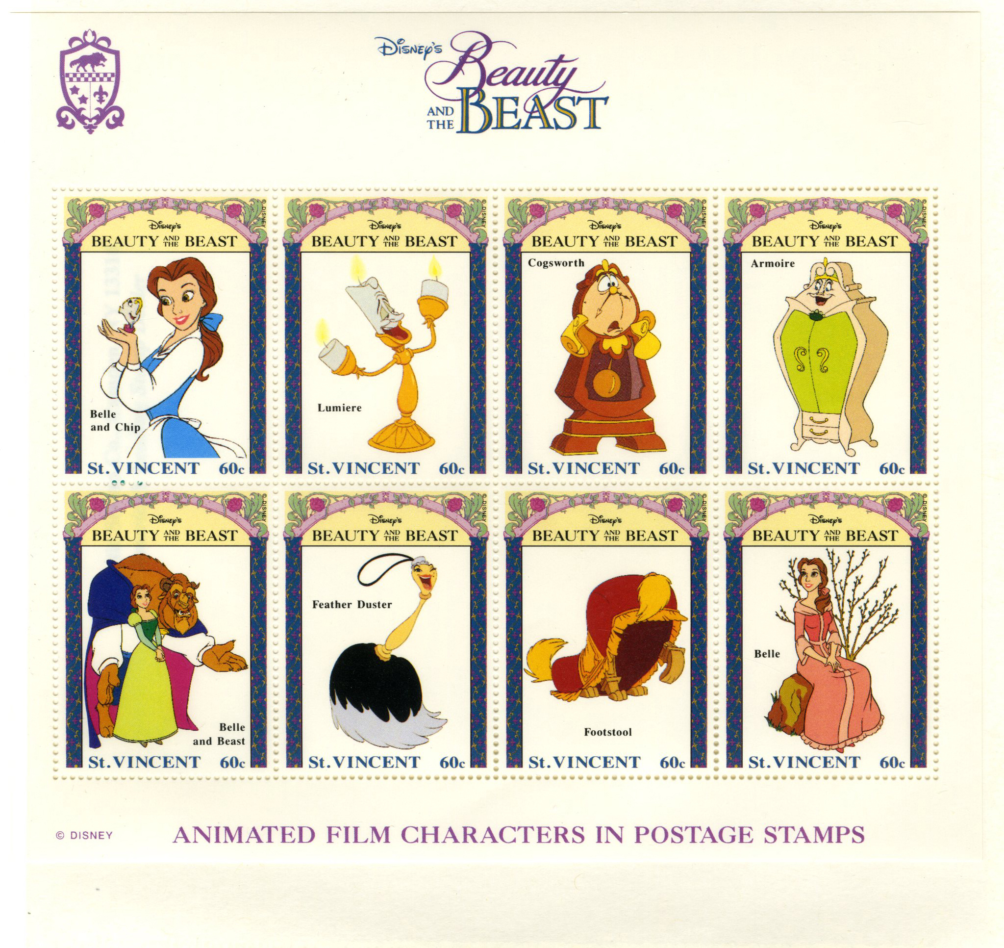 St. Vincent 2249a-i, Disney Mickey's Law & Order Stamps, Sheet of 8 stamps