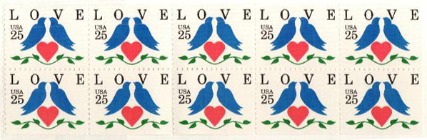 Heritage Series LOVE BIRDS Postal Stamps