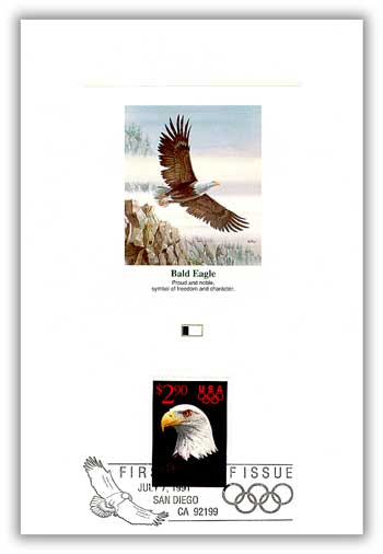 2542 - 1991 $14.00 Eagle, International Express Mail - Mystic Stamp Company