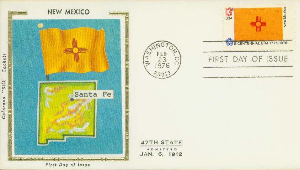 13c New Mexico State Flag Stamps .. Vintage Unused US Postage