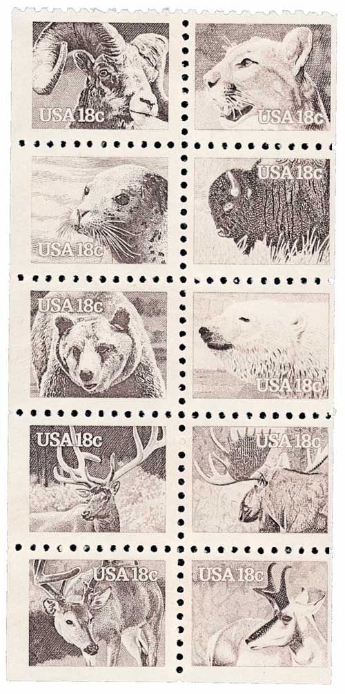 1880-89 - 1981 18c Wildlife of America