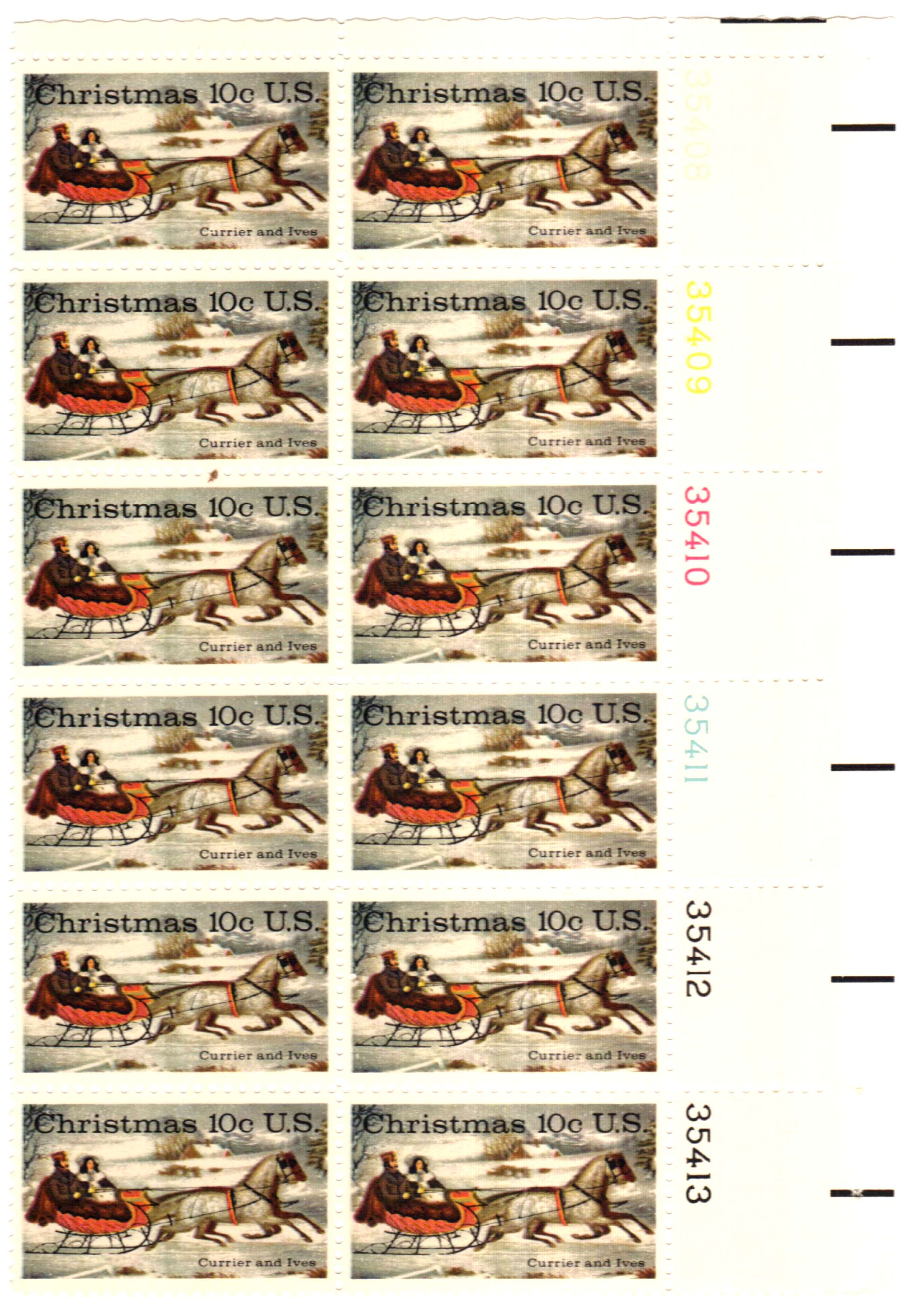 10 Vintage Currier and Ives Christmas Stamps Unused for Mailing – Edelweiss  Post