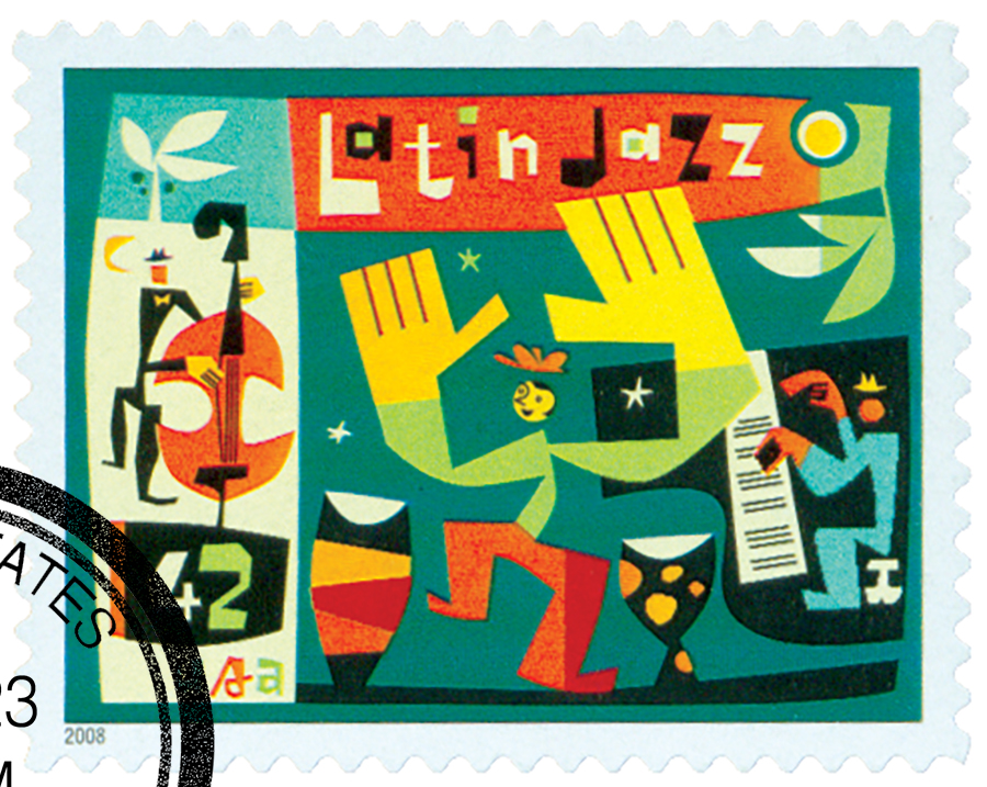 4349 - 2008 42c Latin Jazz - Mystic Stamp Company