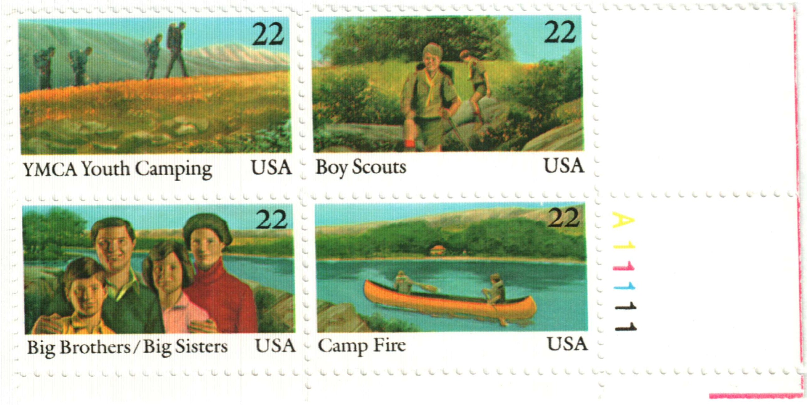 2160-63 - 1985 22c International Youth Year - Mystic Stamp Company